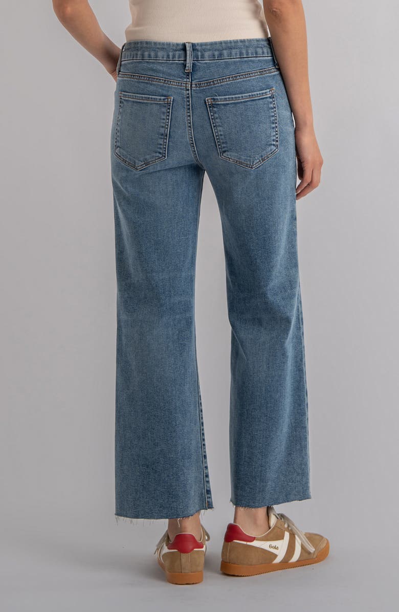 KUT from the Kloth Meg Fab Ab Raw Hem High Waist Wide Leg Jeans, Alternate, color, Regent