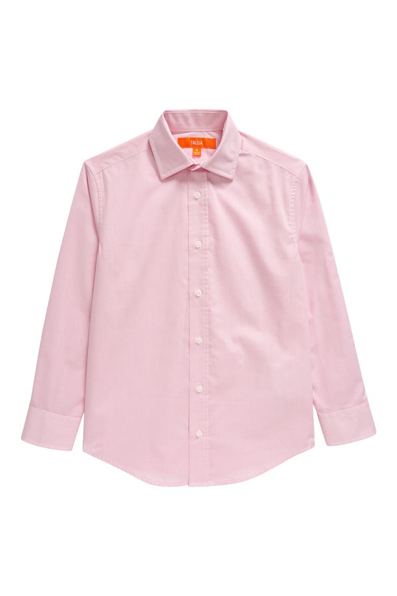 Kids' Solid Dress Shirt, Main, color, PINK