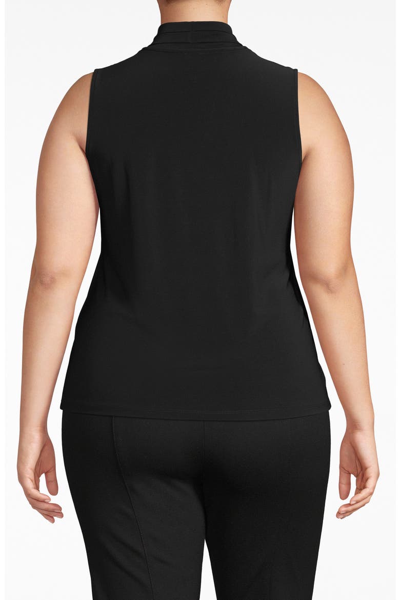 Triple Pleat Sleeveless Top, Alternate, color, BLACK