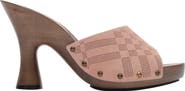 Burberry Check Suede Potter Mules