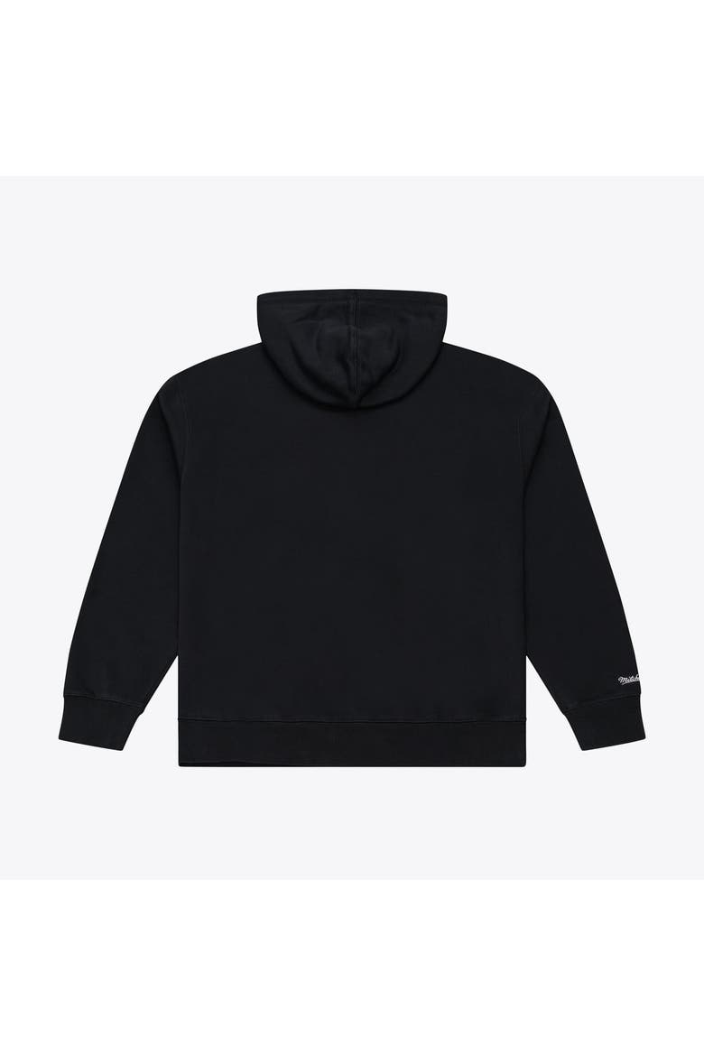 Men's Mitchell & Ness  Black Michigan Wolverines Monochrome Icon Fleece Hoodie, Alternate, color, Black