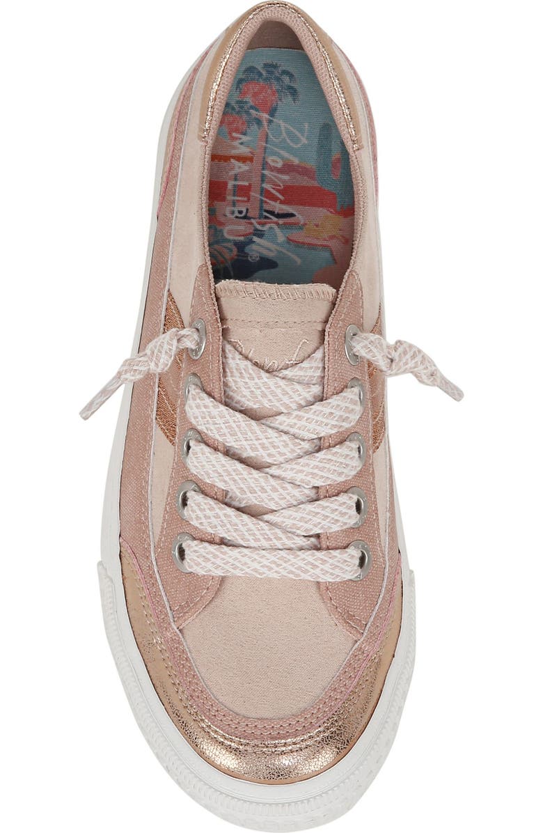 Blowfish Malibu Alex Platform Low Top Sneaker, Alternate, color, Rose Gold Fabric/ Faux Leather