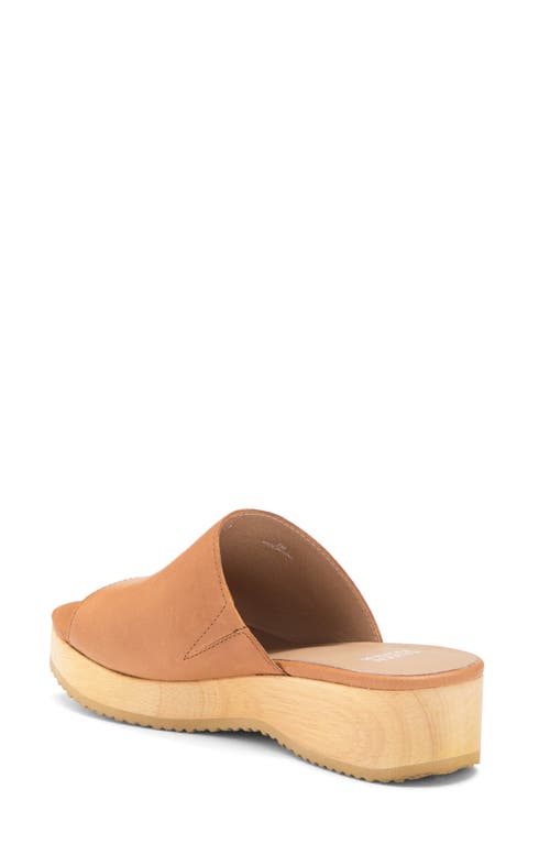 Eileen Fisher Novel Platform Slide Sandal In Cognac