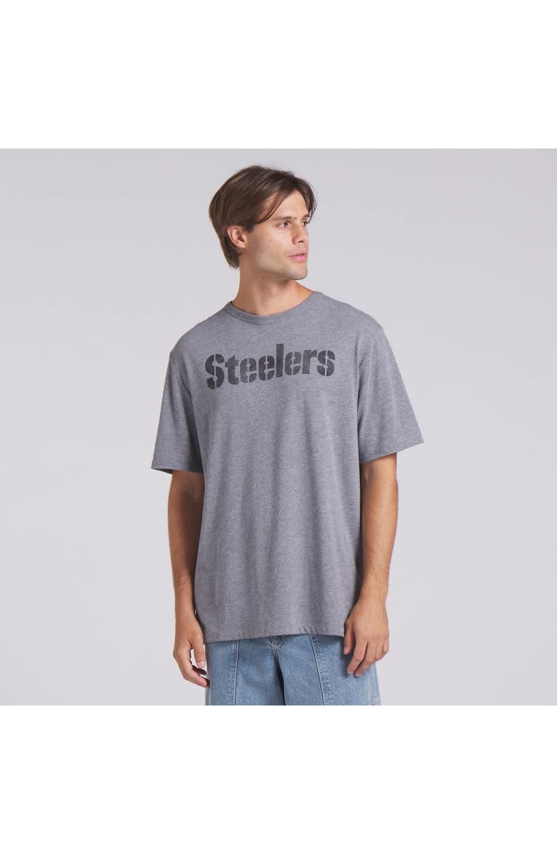 FANATICS Men's Fanatics Heather Gray Pittsburgh Steelers Pass Rush Tri-Blend T-Shirt, Alternate, color, Heather Gray