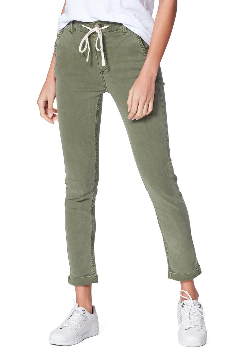 PAIGE Drawstring Waist Pants, Main, color, Vintage Costal Green