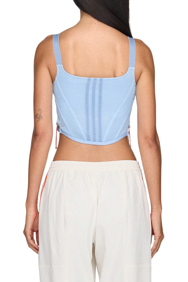 x Miaou Mesh Corset Top, Alternate, color, CLEAR BLUE