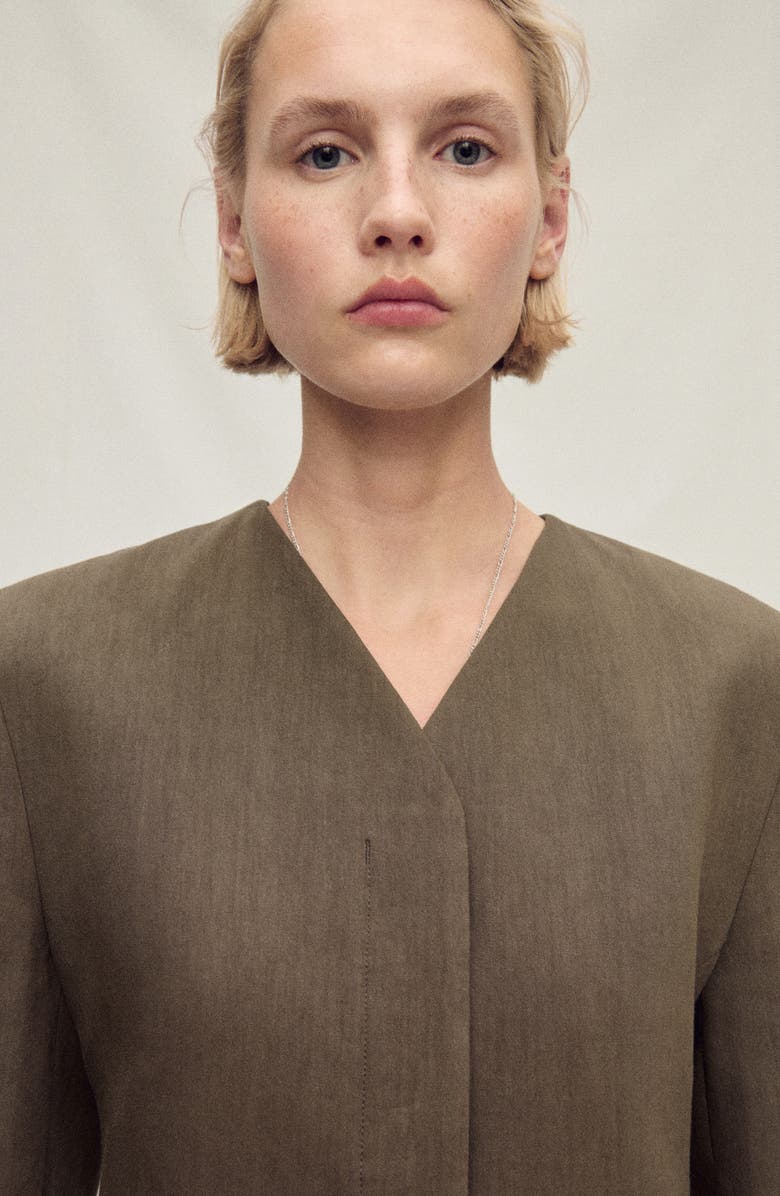 MANGO Seamless Linen Blend Blazer, Alternate, color,