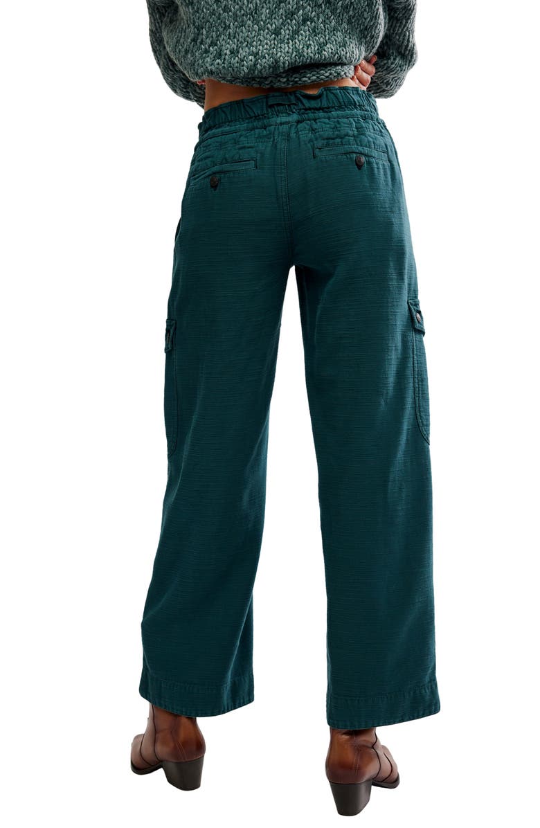 Free People Park Ave Cotton Cargo Pants, Alternate, color, Sea Moss