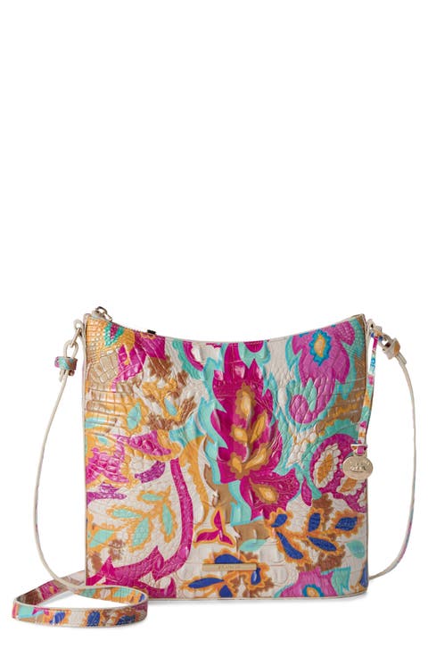 Katie Croc Embossed Leather Crossbody Bag