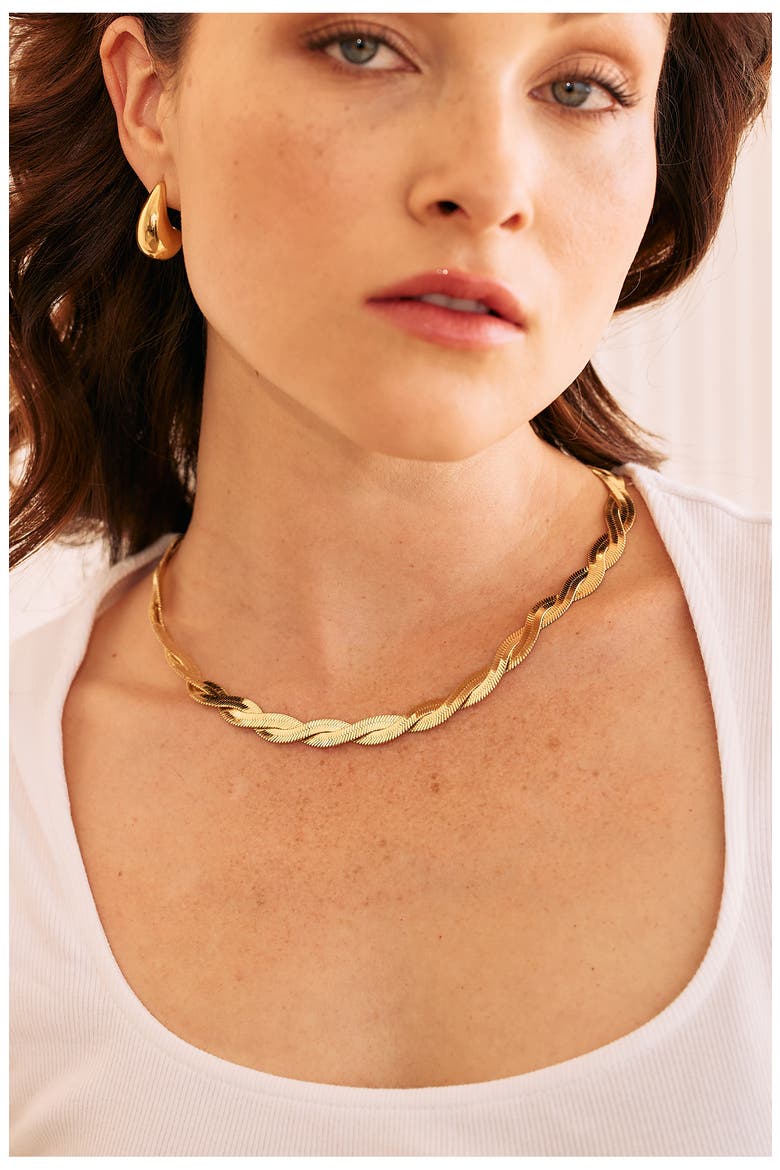 Haven Snake Chain Necklace, Alternate, color, GOLD