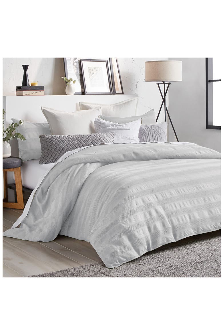 Avenue Stripe Cotton Comforter & Sham Set, Alternate, color, GREY
