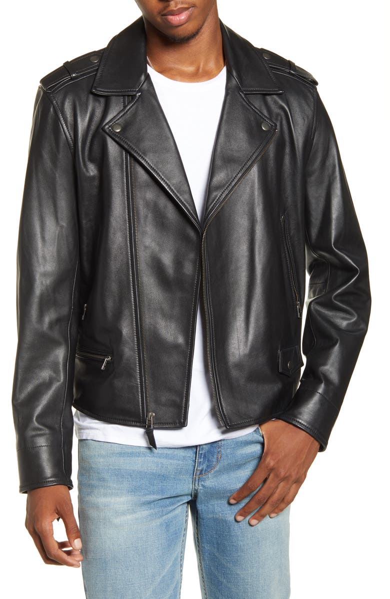 BP. x Alex Costa Leather Moto Jacket, Main, color,
