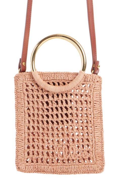 Mini Summer Banana Raffia Tote