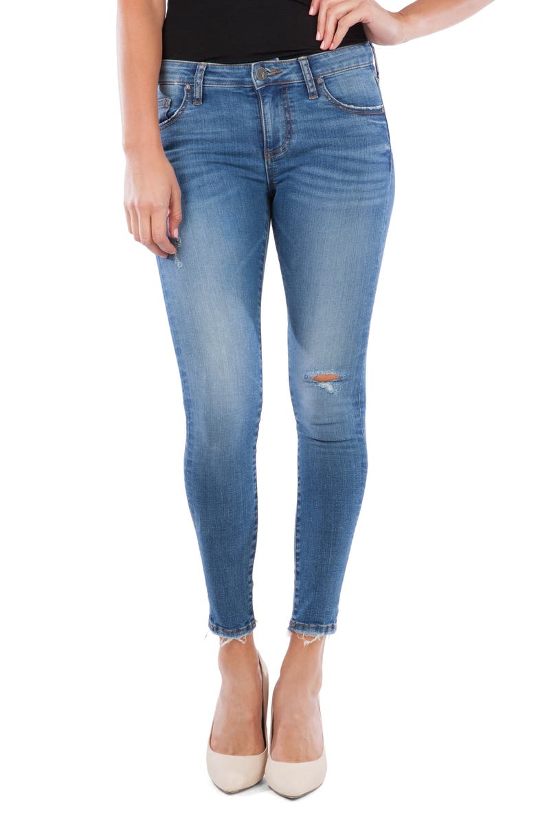 KUT from the Kloth Connie Ripped Ankle Skinny Jeans, Main, color, 
