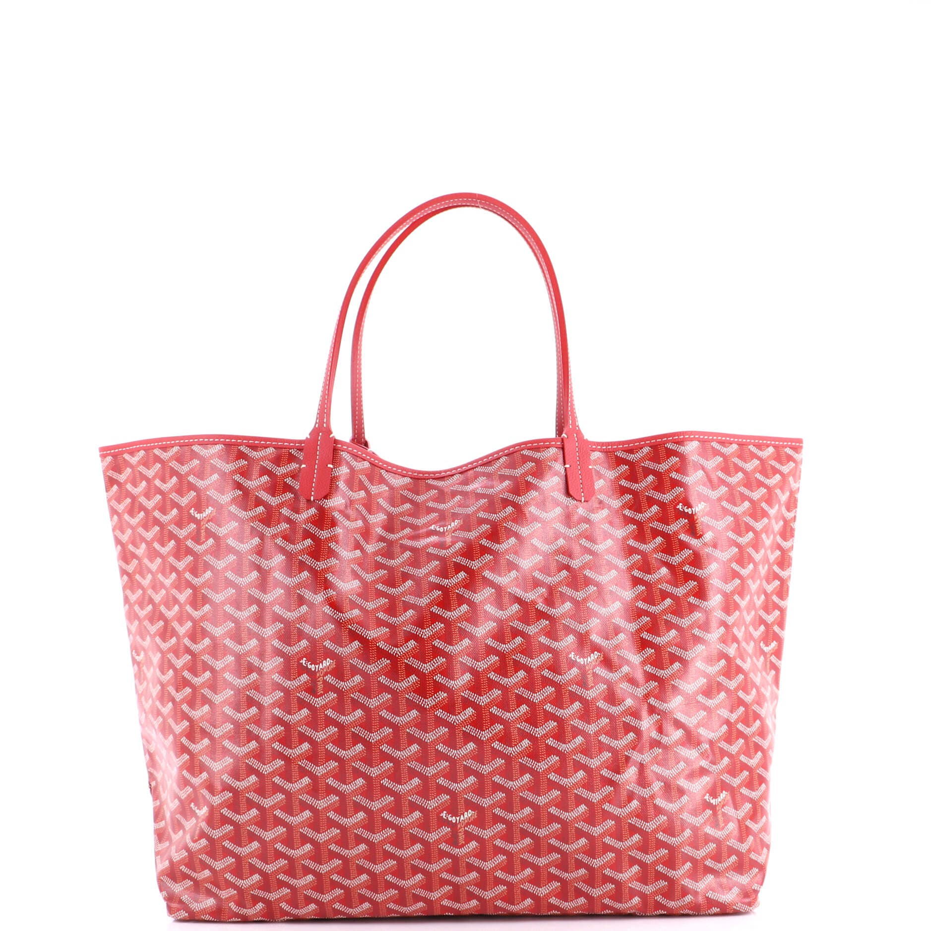 Pre-Owned Goyard Saint Louis Tote Coated Canvas GM, Alternate, color, Red