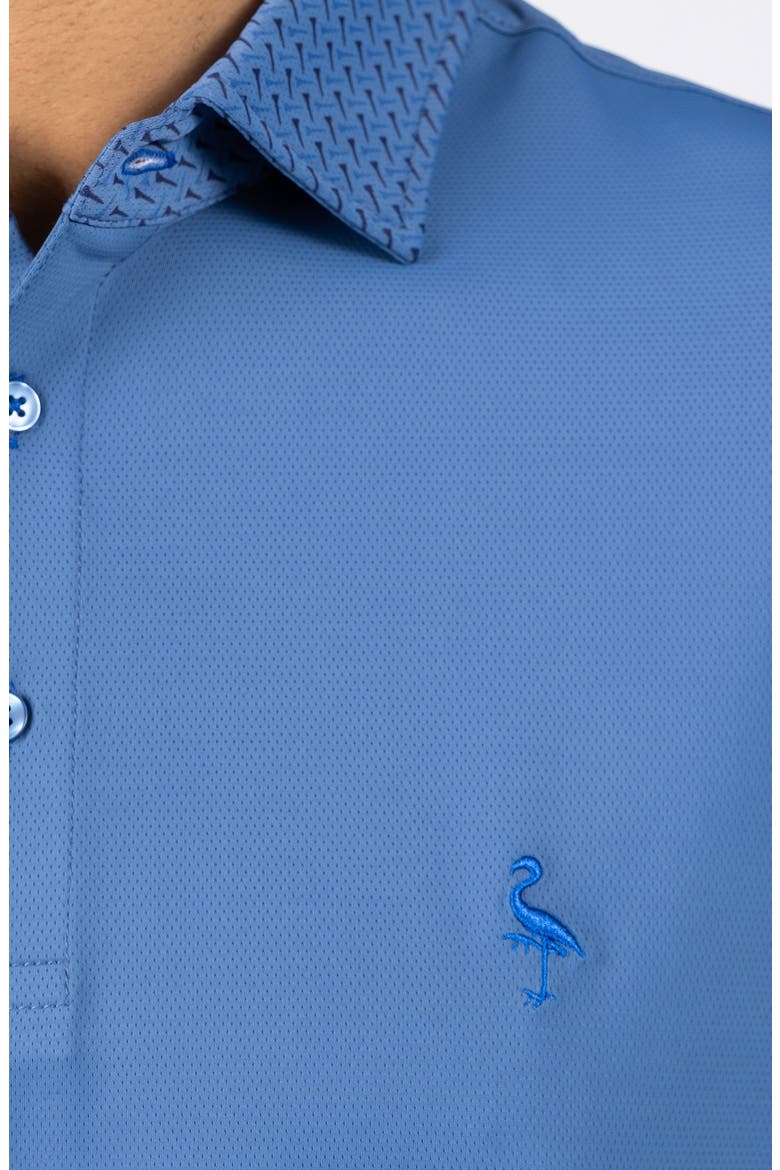 Micro Perforated Performance Polo, Alternate, color, DENIM