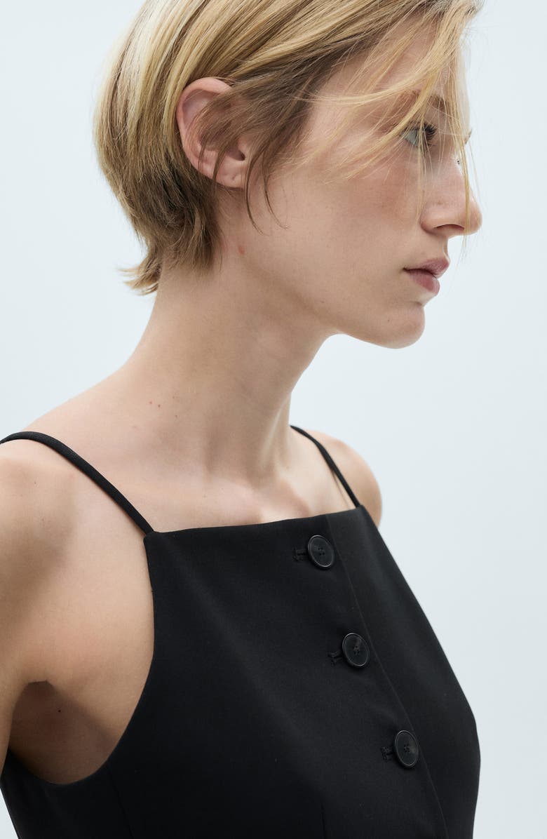 MANGO Button-Front Top, Alternate, color,