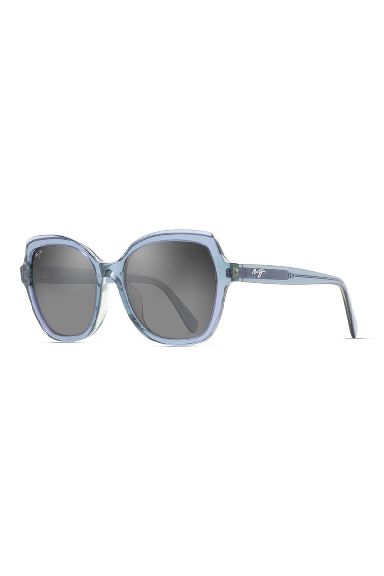 Mamane 55mm Polarized Butterfly Sunglasses, Alternate, color, TEAL