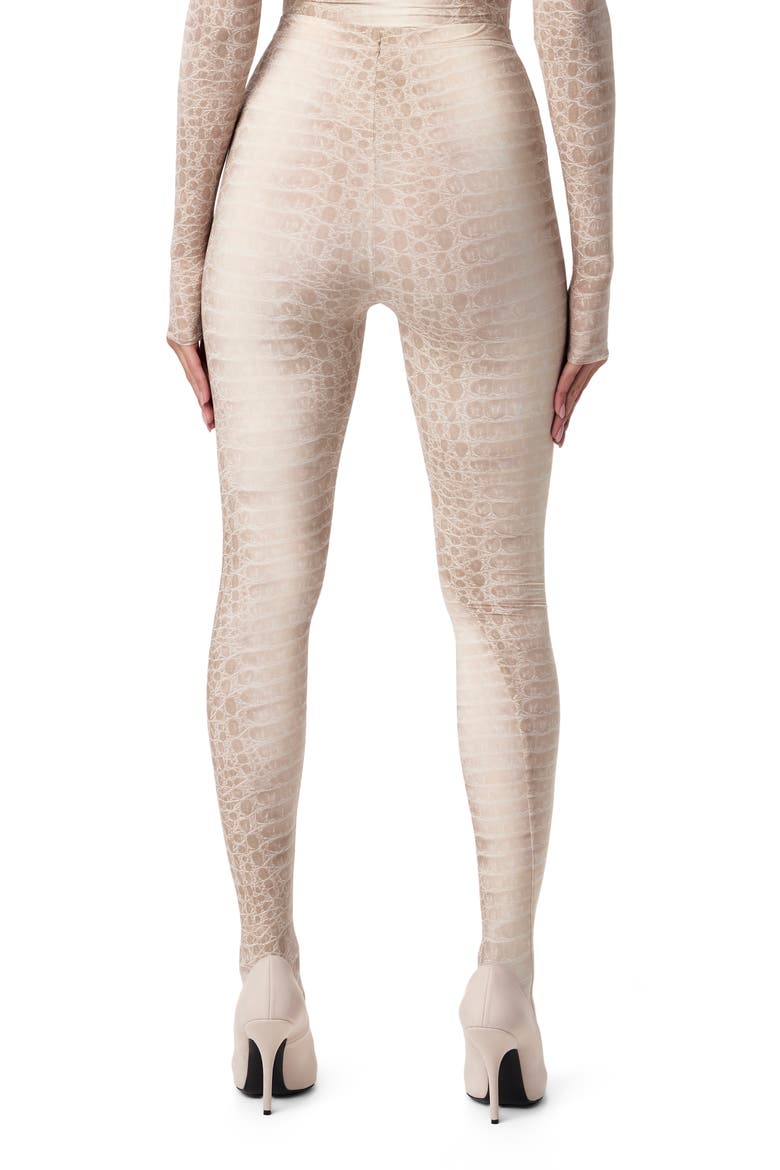 Print Toe Leggings, Alternate, color, BONE CROCODILE
