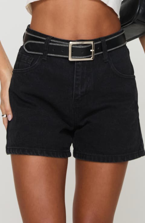 Saldana Washed Denim Shorts