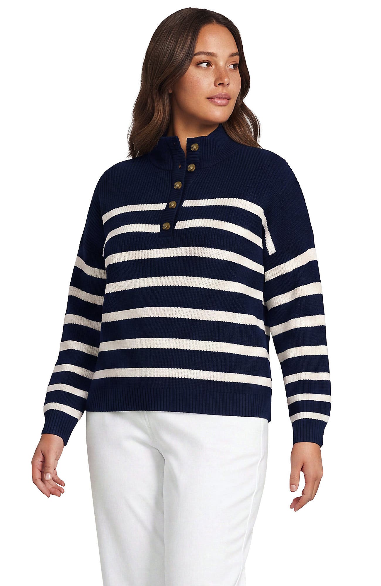Navy/Ivory Stripe