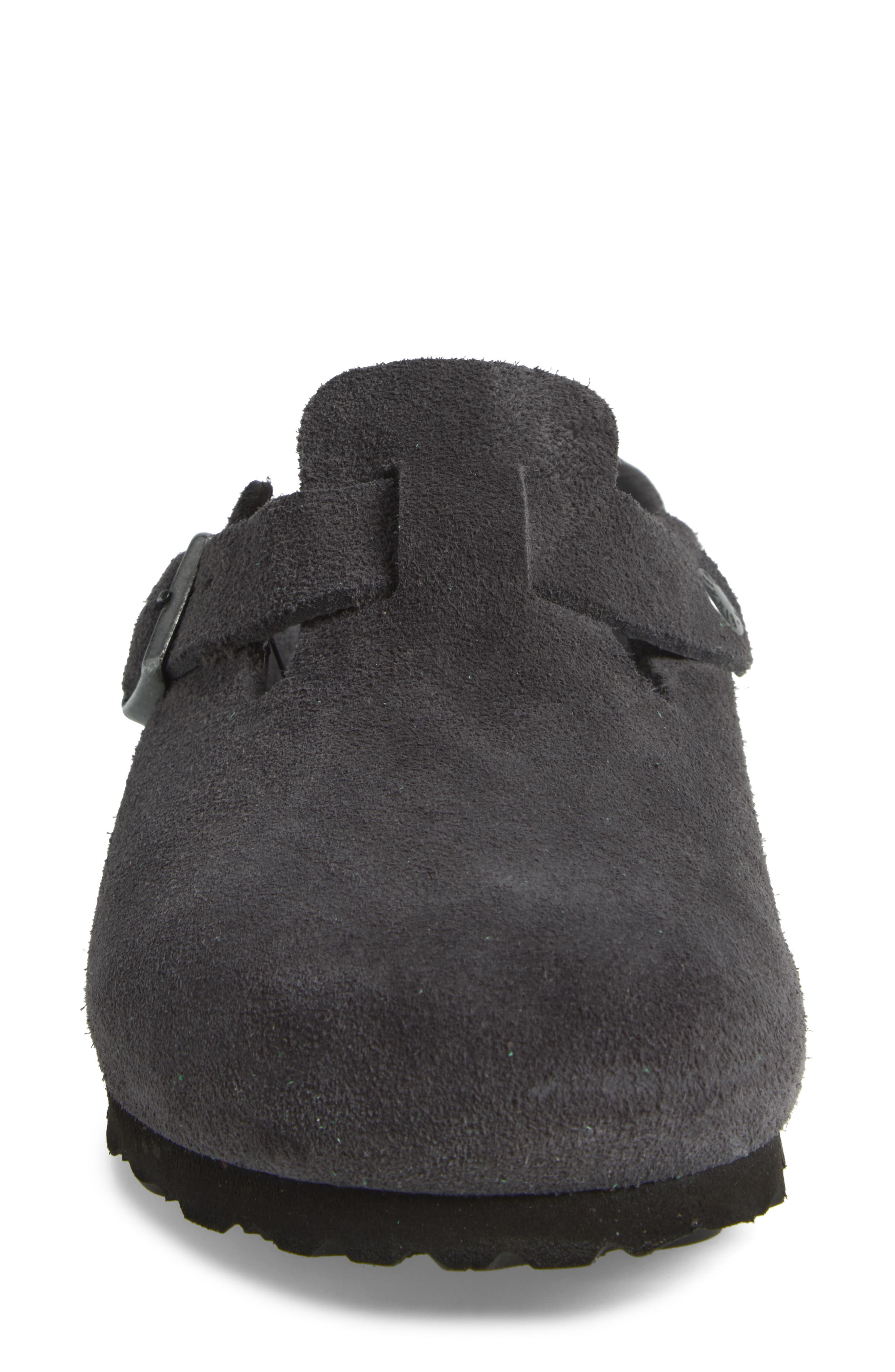 Boston Soft Footbed Leather Clog, Alternate, color, CHARCOAL
