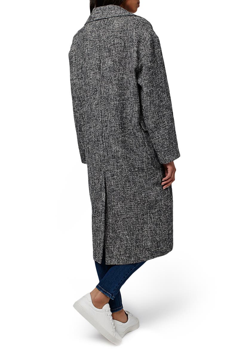 Textured Slouchy Coat, Alternate, color, GREY