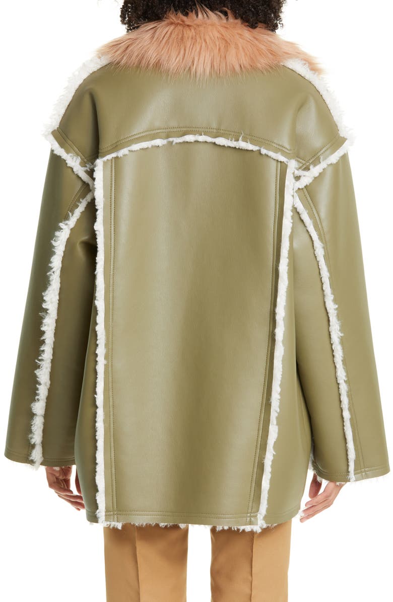 Stand Studio Angelina Faux Leather Jacket with Faux Shearling Trim, Alternate, color,