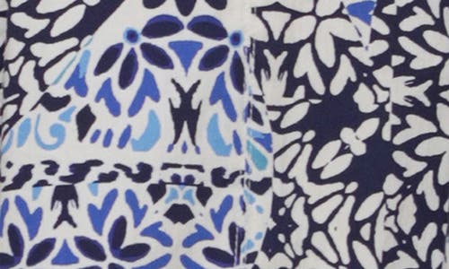Avec Les Filles Sweetheart Neck Stretch Cotton Mini Sundress In Blue