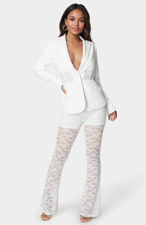 Tailored Lace Combo Blazer