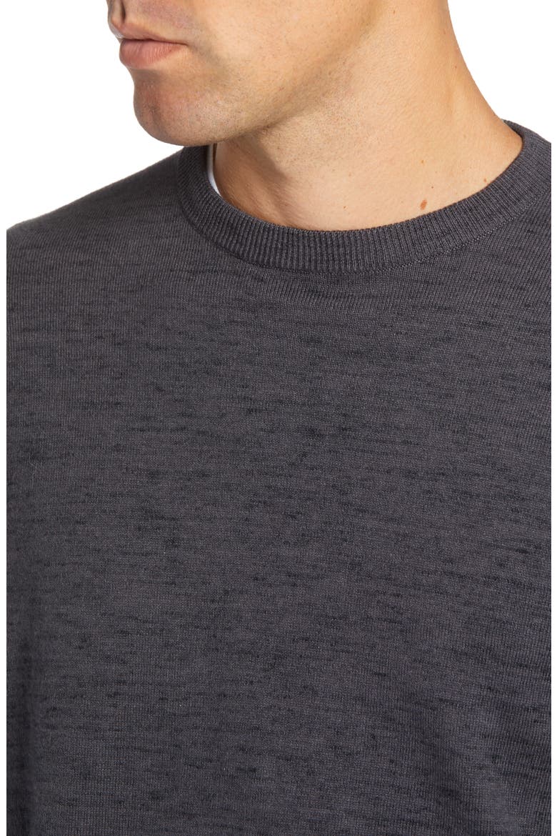 Regular Fit Crewneck Sweater, Alternate, color, GREY DARK CHARCOAL HEATHER