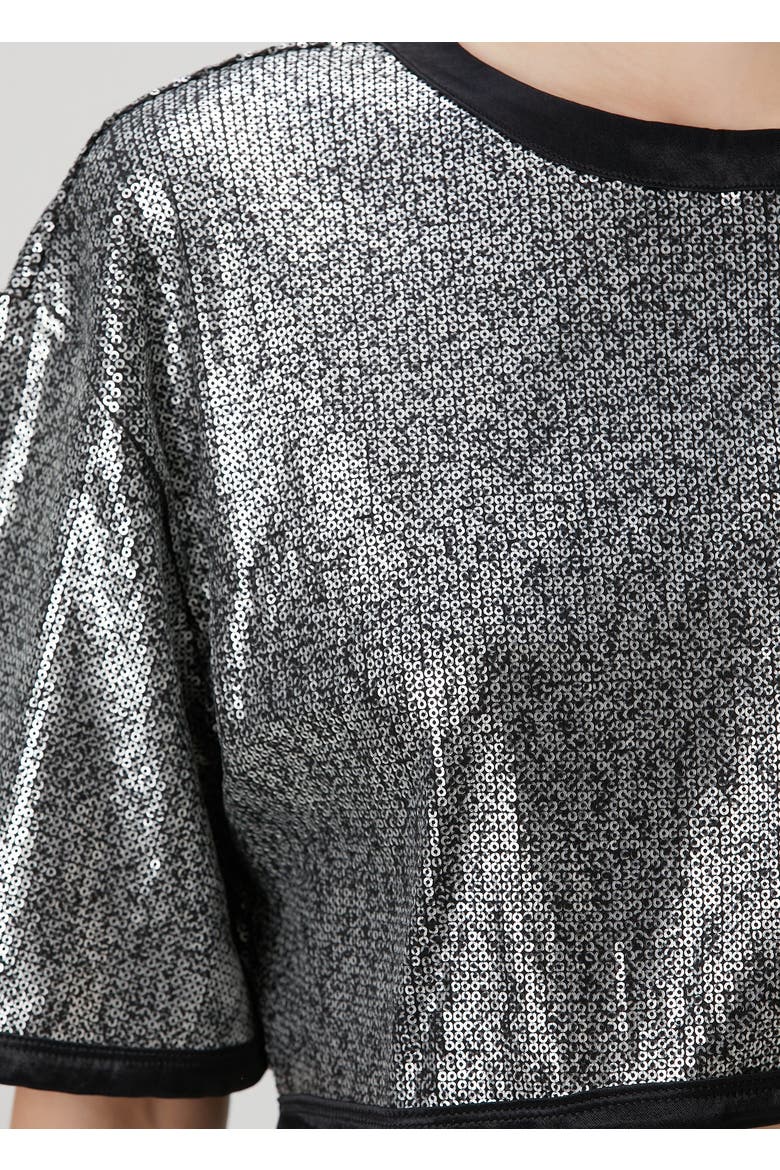 Sequin Top, Alternate, color, Black