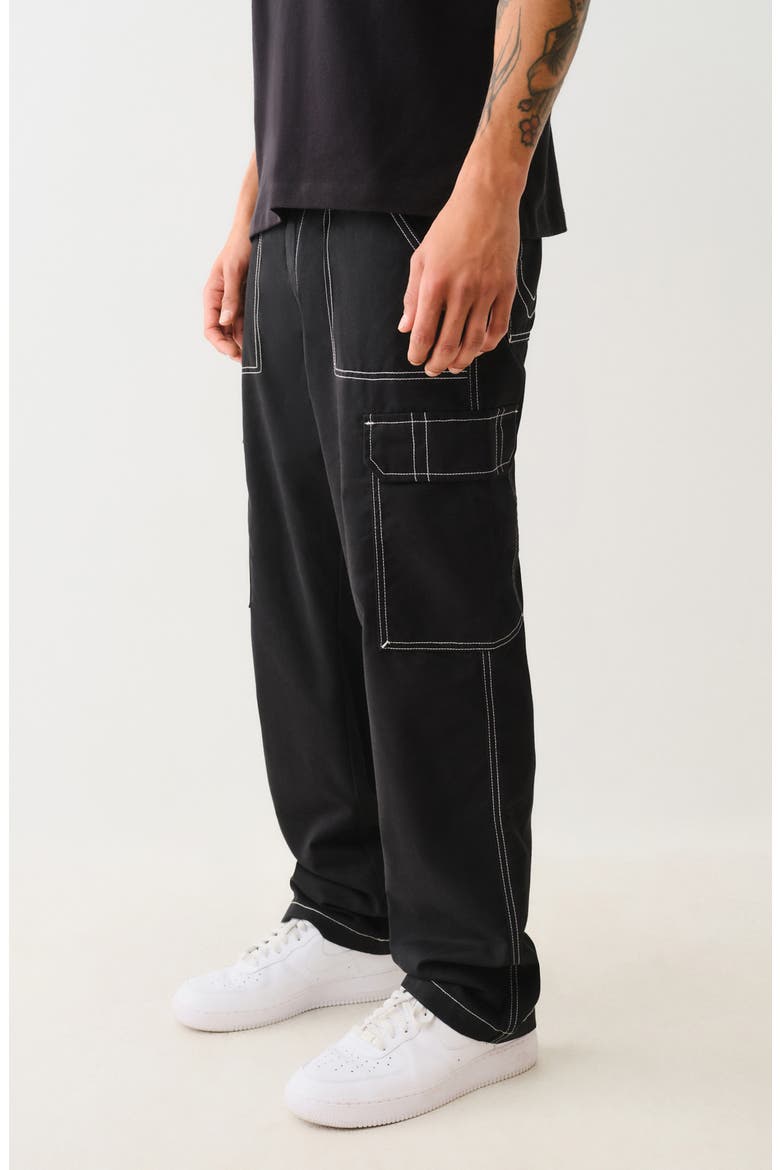 Bobby Baggy Cargo Pants, Alternate, color, JET BLACK