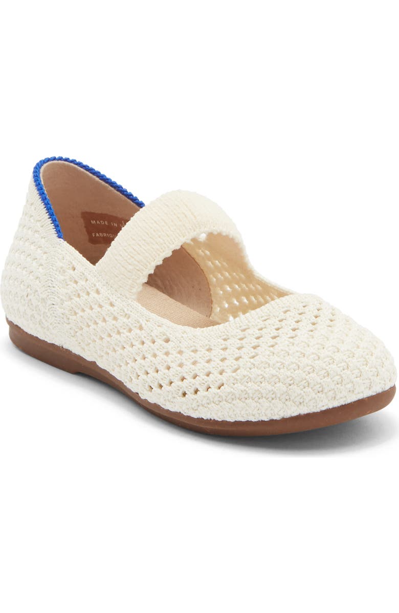 Rothy's Kids' Mary Jane Flat, Main, color, White Open-Knit