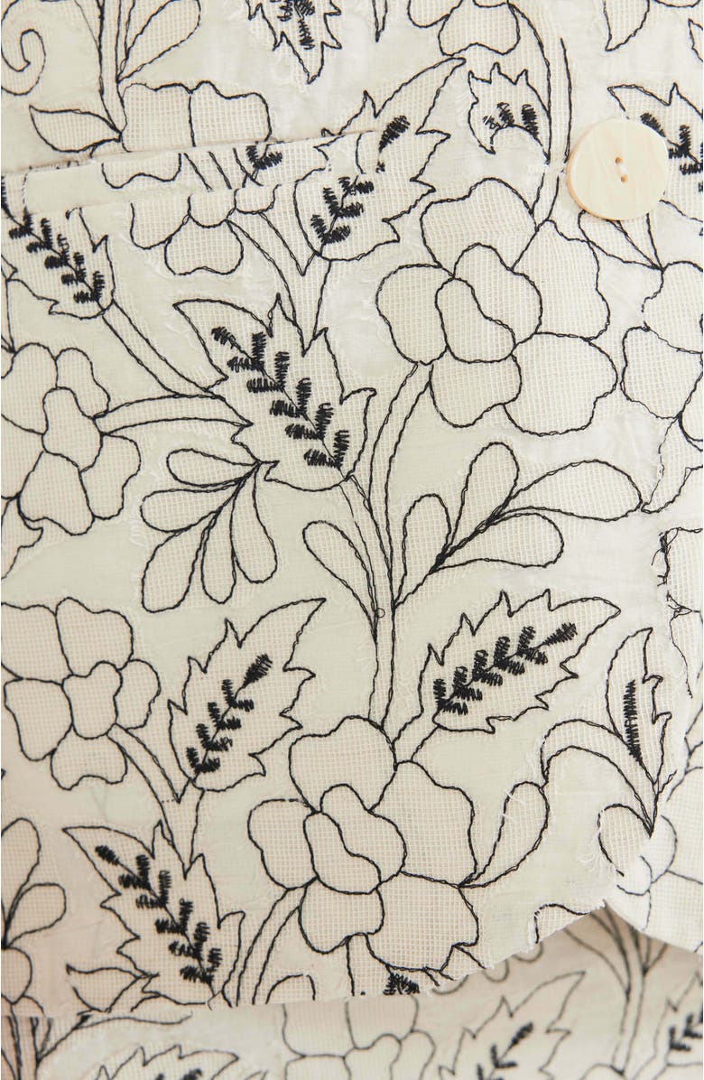 Eddy Avery Embroidered Fringe Mini Dress, Alternate, color,