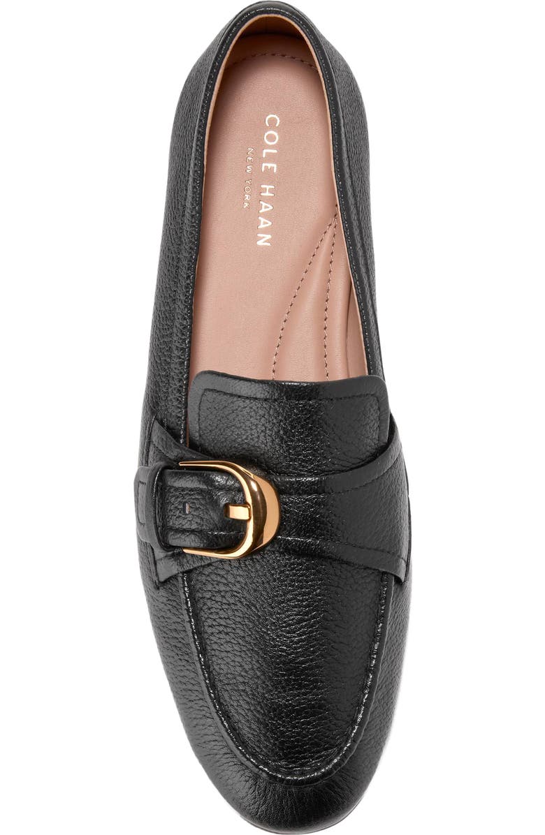 Cole Haan Grand Ambition Alette Buckle Loafer, Alternate, color, Black Tumbled Leather
