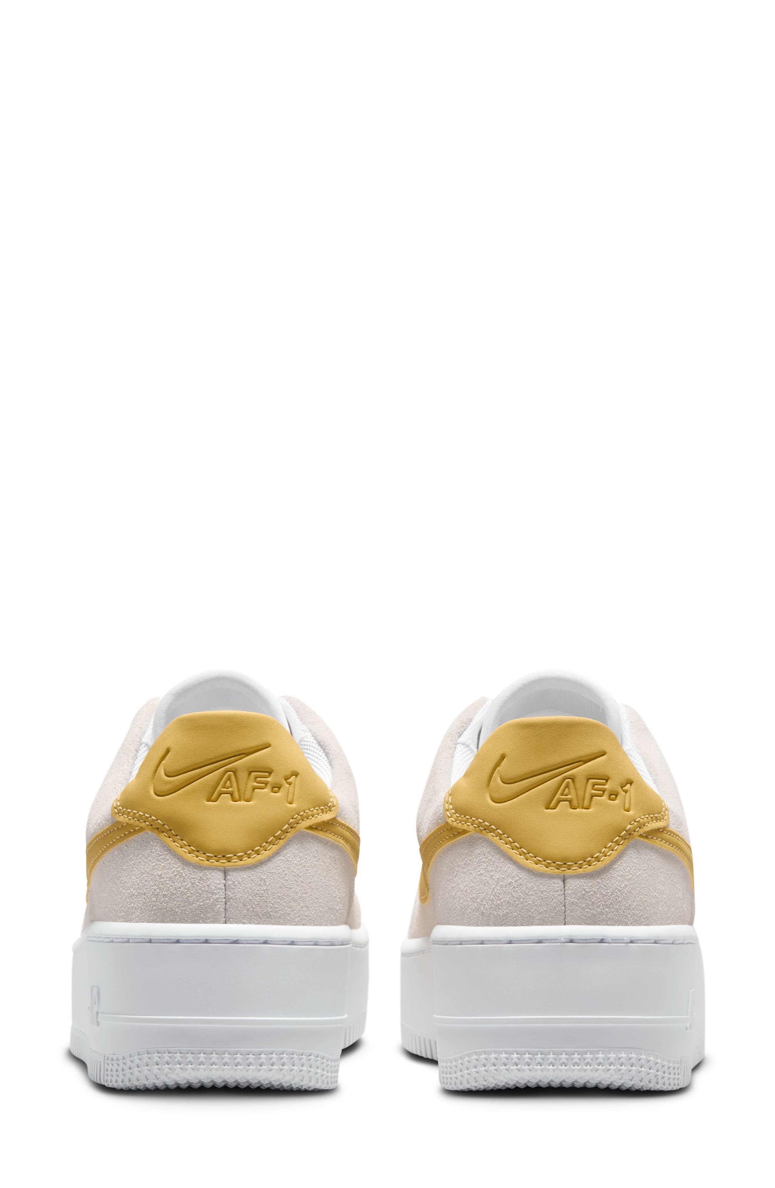 Air Force 1 Sage Low Platform Sneaker, Alternate, color, WHITE/ GOLD