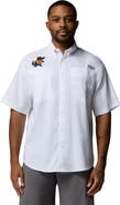 Columbia Men's Columbia White Florida Gators Tamiami Omni-Shade Button-Down Shirt