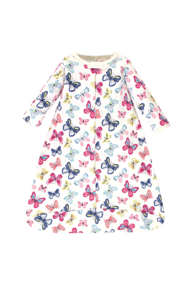 Organic Cotton Long-Sleeve Wearable Sleeping Bag, Sack, Blanket, Alternate, color, Bright Butterflies