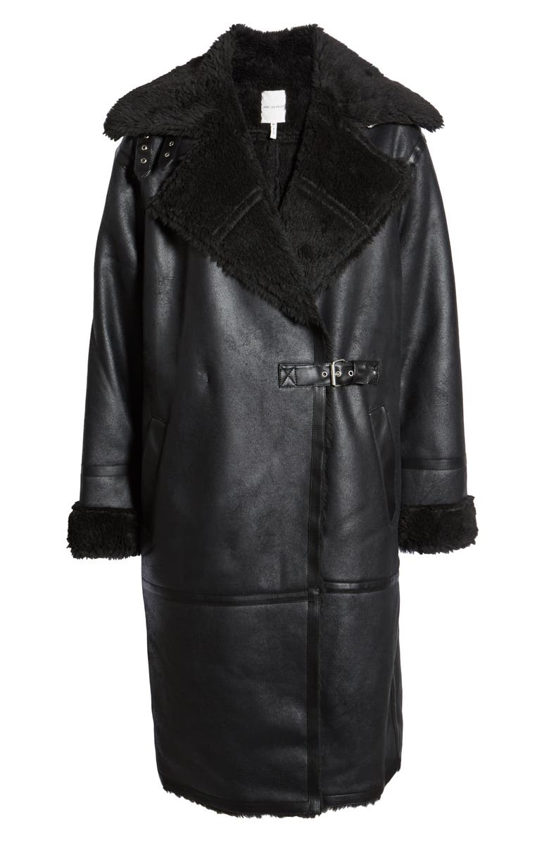 Avec Les Filles Faux Shearling Coat, Alternate, color, 