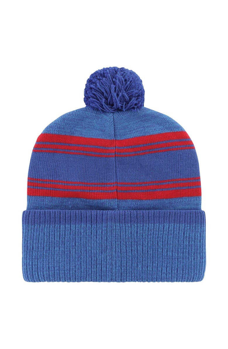 '47 Men's '47 Royal New England Patriots Fadeout Cuffed Knit Hat with Pom, Alternate, color, 
