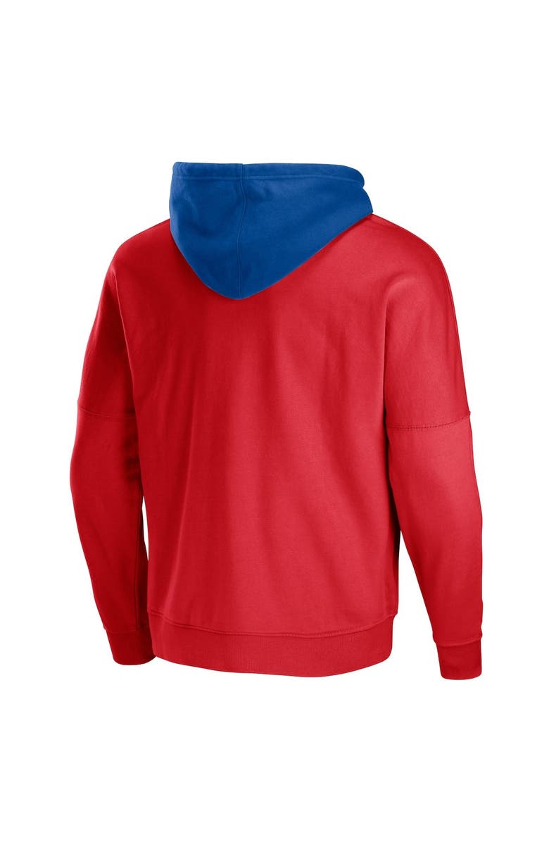 STAPLE Men's NFL x Staple Red Buffalo Bills Throwback Vintage Wash Pullover Hoodie, Alternate, color,