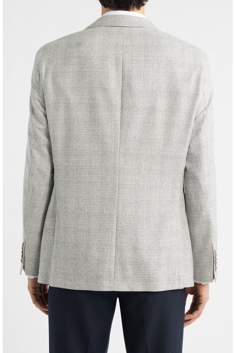 Jeff Regular Fit Grey Mélange Silk & Wool Sport Coat, Alternate, color, SILVER