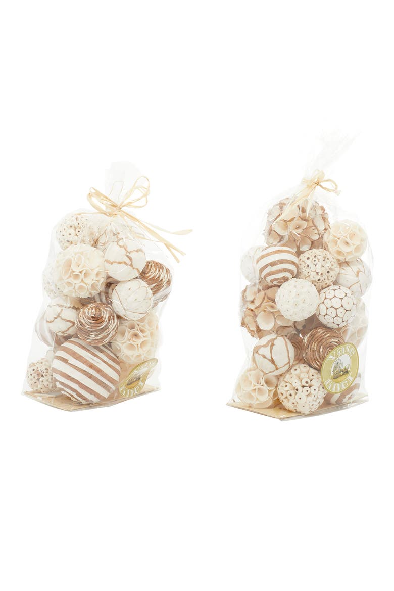 Brown Dried Plant Handmade Orb & Vase Filler - Set of 2, Main, color, BROWN