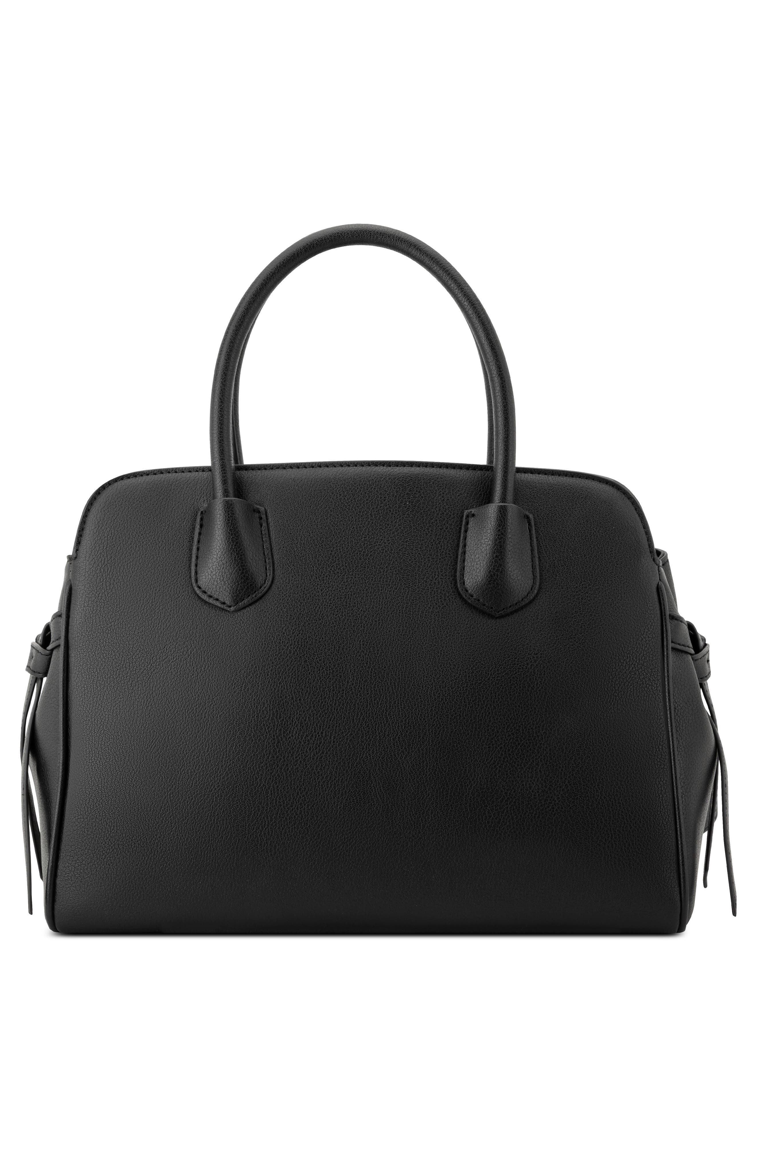 Nine West Isidore Large Satchel Bag, Alternate, color, Black