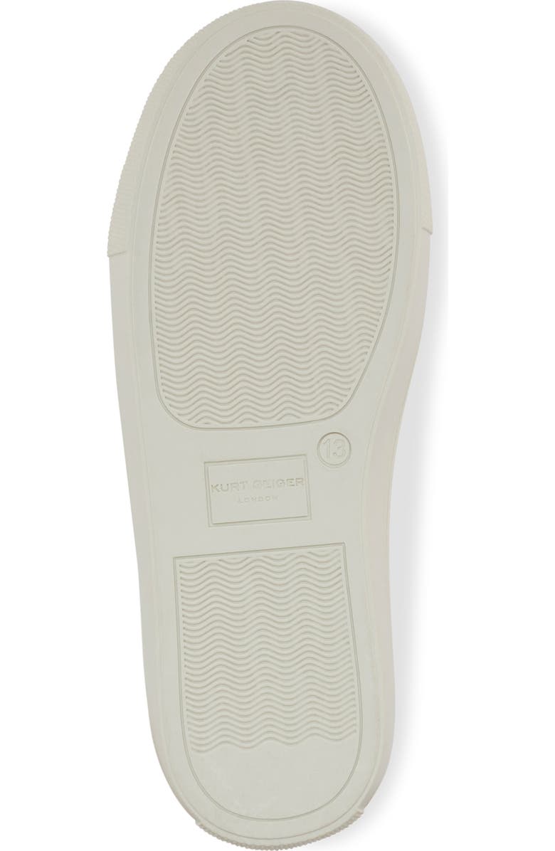 Kurt Geiger London Kids' Mini Lane Love Crystal Heart Sneaker, Alternate, color, Bone/ Gold