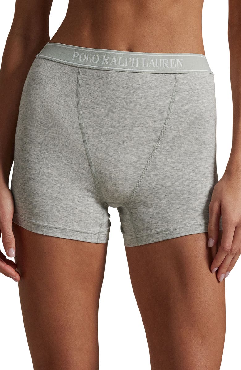 Polo Ralph Lauren Logo Band Knit Boxers, Main, color, Heather Grey