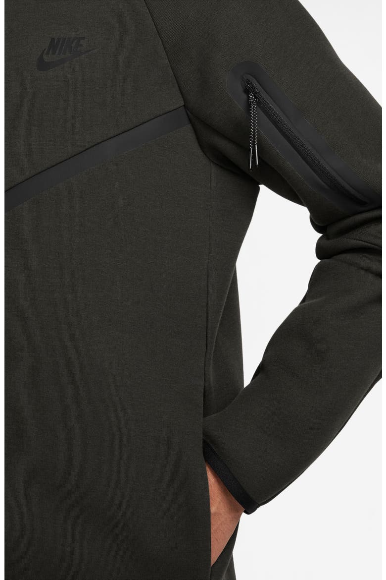 Tech Windrunner Zip Hoodie, Alternate, color, SEQUOIA/ BLACK