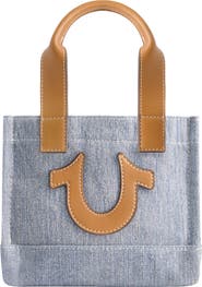 True Religion TR Mini Denim Tote Bag