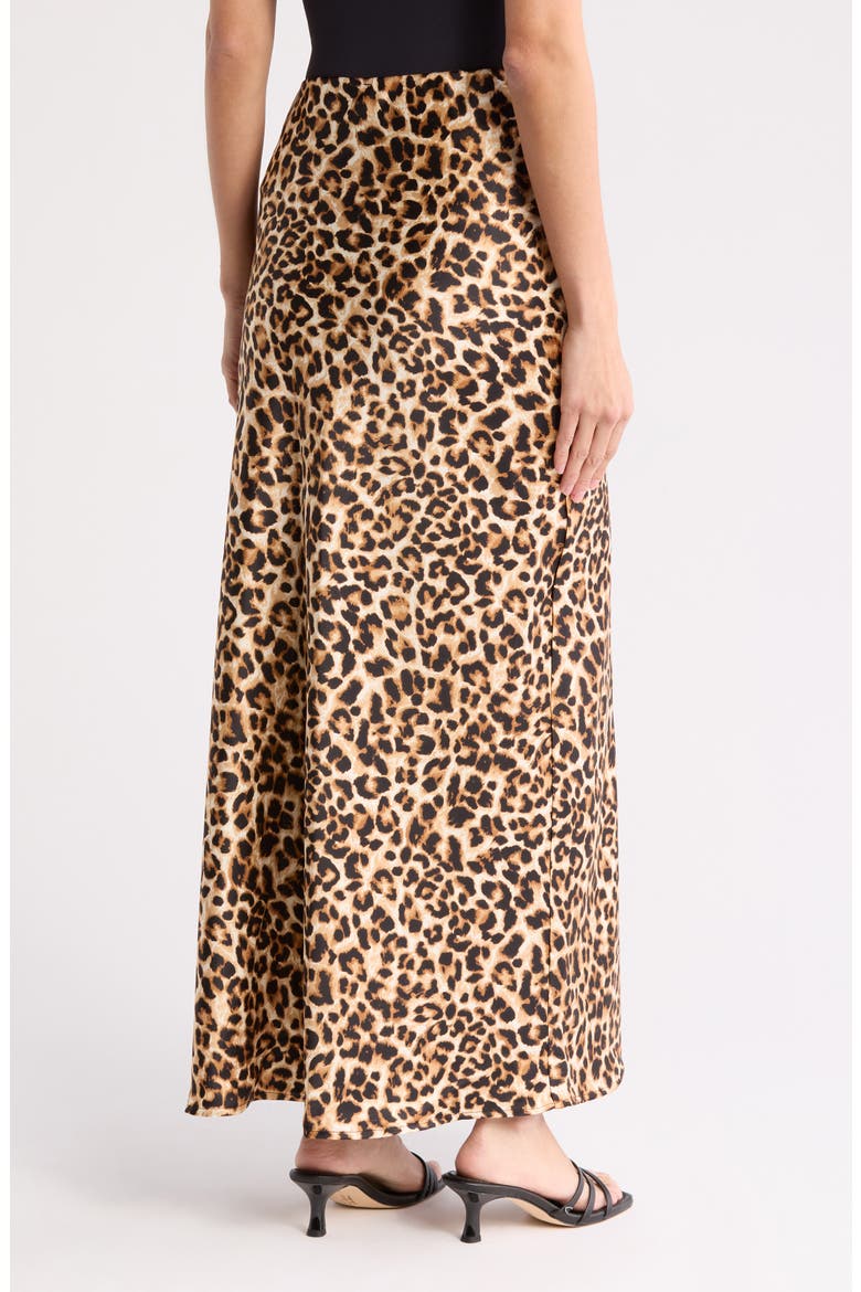 Leopard Print Maxi Skirt, Alternate, color, CHOCOLATE